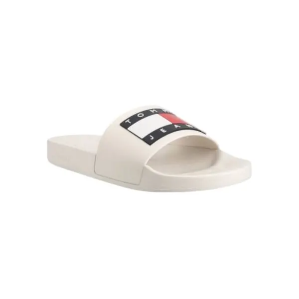 Tommy Hilfiger - Ανδρικές Παντόφλες Pool Slides EM0EM01191-TCR Εκρού EM0EM01191-TCR