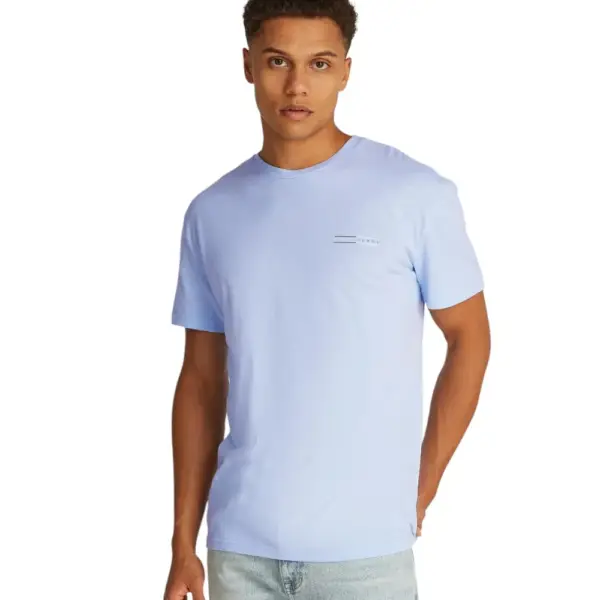 Tommy Hilfiger - Ανδρικό T-shirt b Reg Graphic Slub Ext Regular Fit DM0DM21303-C3Q Γαλάζιο