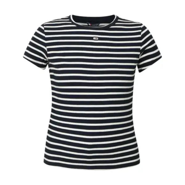 Tommy Hilfiger - Γυναικείο T-shirt Essential Rib-Knit Slim Fit DW0DW17383-0A6 Μπλε Ναυτικό DW0DW17383-0A6