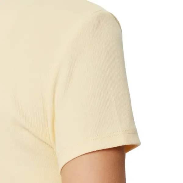 Tommy Hilfiger - Γυναικείο T-shirt Essential Rib-Knit Slim Fit DW0DW17383-ACG Μπεζ DW0DW17383-ACG