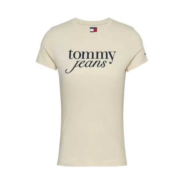 Tommy Hilfiger - Γυναικείο T-shirt Essential Slim Fit DW0DW19447-ACG Μπεζ DW0DW19447-ACG