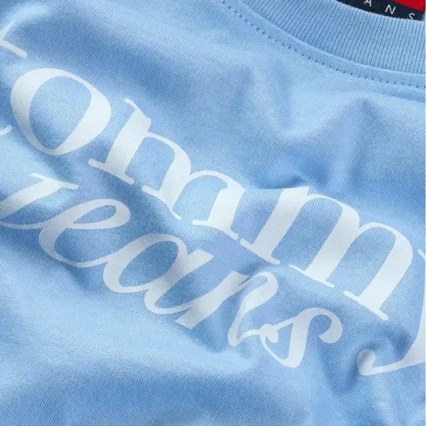 Tommy Hilfiger - Γυναικείο T-shirt Essential Slim Fit DW0DW19447-C12 Γαλάζιο DW0DW19447-C12