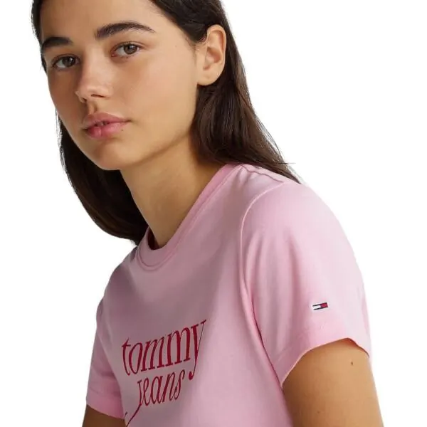 Tommy Hilfiger - Γυναικείο T-shirt Essential Slim Fit DW0DW19447-TPF Ροζ DW0DW19447-TPF