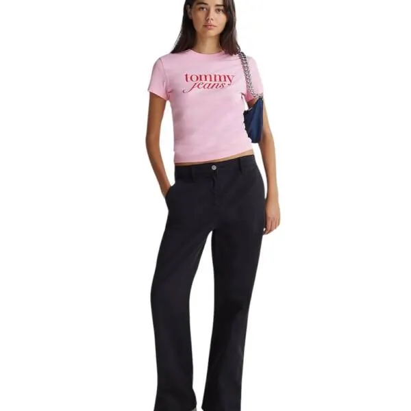 Tommy Hilfiger - Γυναικείο T-shirt Essential Slim Fit DW0DW19447-TPF Ροζ DW0DW19447-TPF