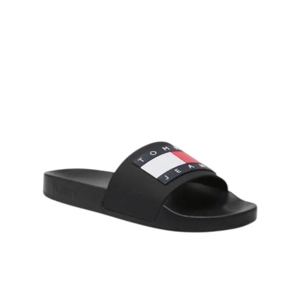 Tommy Hilfiger – Γυναικείες Παντόφλες Flag Pool Slides EN0EN02115-BDS Μαύρο EN0EN02115-BDS