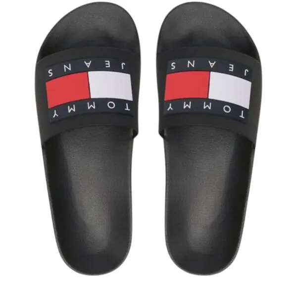 Tommy Hilfiger – Γυναικείες Παντόφλες Flag Pool Slides EN0EN02115-BDS Μαύρο EN0EN02115-BDS