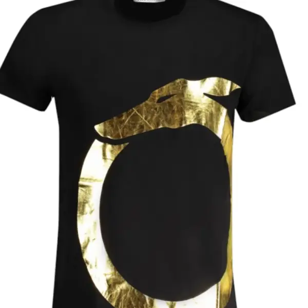 Trussardi Jeans - Ανδρικό T-Shirt TRU2MTS01-06BLKG Μαύρο TRU2MTS01-06BLKG