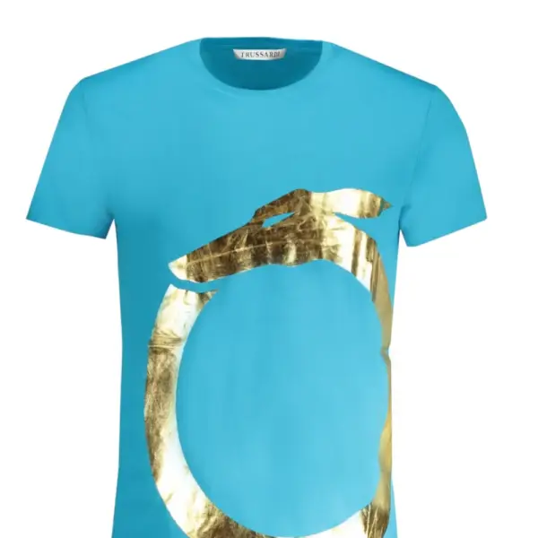 Trussardi Jeans - Ανδρικό T-Shirt TRU2MTS01-12TEAL Γαλάζιο TRU2MTS01-12TEAL