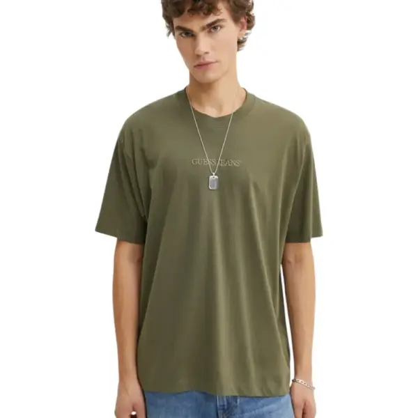 Guess - Ανδρικό T-shirt Regular Fit M4YI44K8FQ4-G8EV Πράσινο