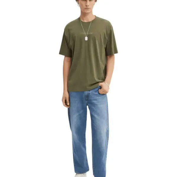 Guess - Ανδρικό T-shirt Regular Fit M4YI44K8FQ4-G8EV Πράσινο M4YI44K8FQ4-G8EV