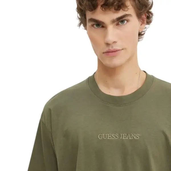 Guess - Ανδρικό T-shirt Regular Fit M4YI44K8FQ4-G8EV Πράσινο M4YI44K8FQ4-G8EV