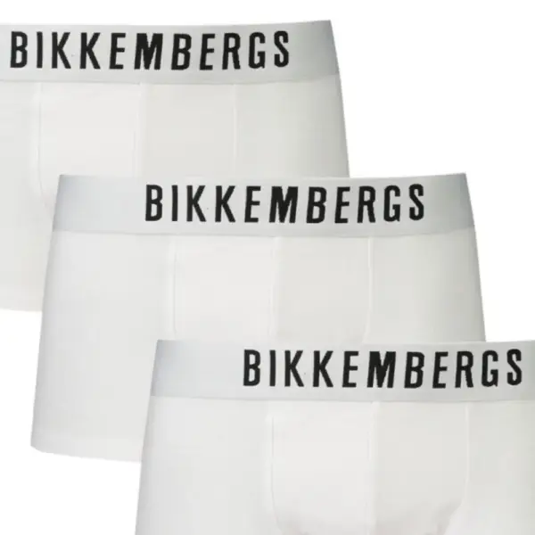 Bikkembergs - Ανδρικά Μποξεράκια 3Pack BKK1UTR10TR-WHITE Λευκό BKK1UTR10TR-WHITE
