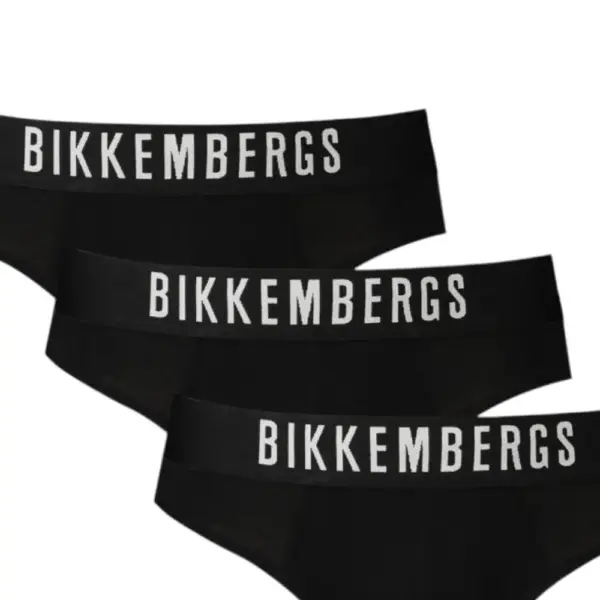 Bikkembergs - Ανδρικά Σλιπ 3Pack BKK1USP10TR-BLACK Μαύρο BKK1USP10TR-BLACK