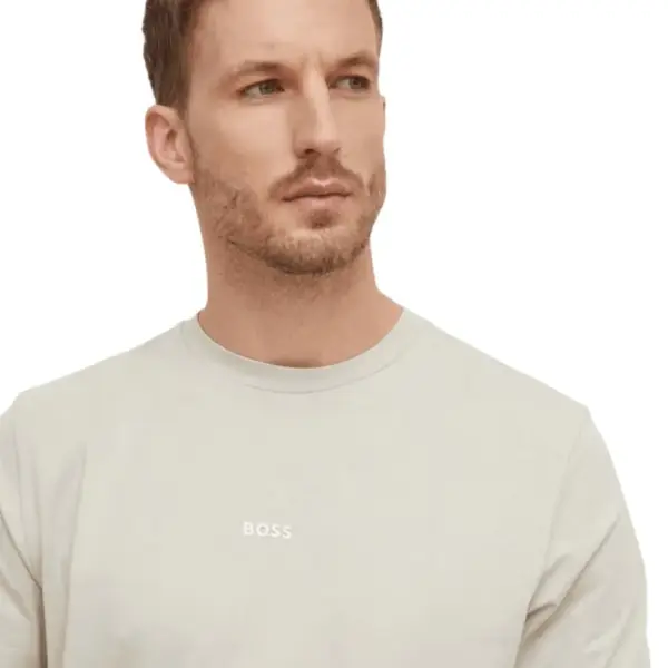 Boss - Ανδρικό T-shirt Tchup Relaxed Fit 50473278-271 Εκρού 50473278-271