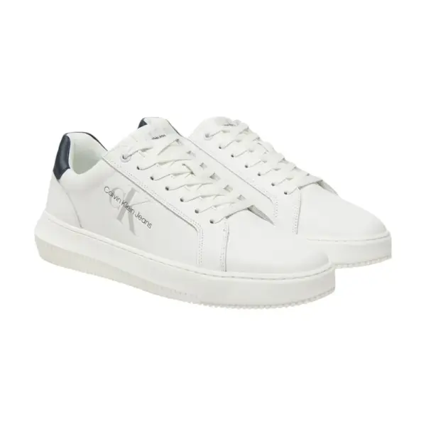 Calvin Klein - Cupsole Mono Lth Ανδρικά Chunky Sneakers YM0YM00681-YAF Λευκό YM0YM00681-YAF