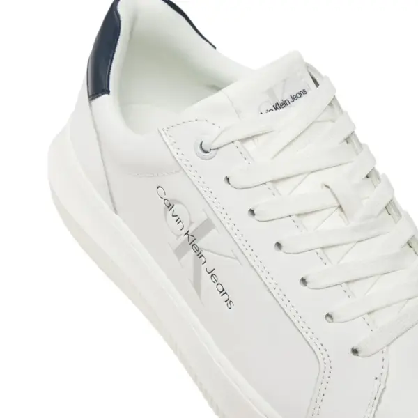 Calvin Klein - Cupsole Mono Lth Ανδρικά Chunky Sneakers YM0YM00681-YAF Λευκό YM0YM00681-YAF
