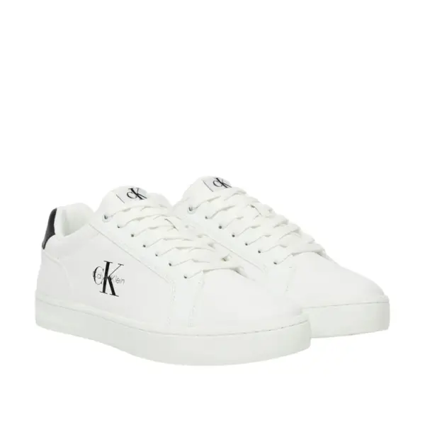 Calvin Klein - Ανδρικά Sneakers Cupsole Mono Lth YM0YM01369-01W Λευκό YM0YM01369-01W