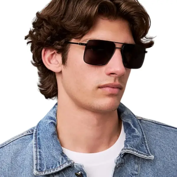 Calvin Klein - Ανδρικά Γυαλιά Ηλίου CKJ25201S-002 με Μαύρο Σκελετό και Μαύρο Καθρέφτη Φακό CKJ25201S-002