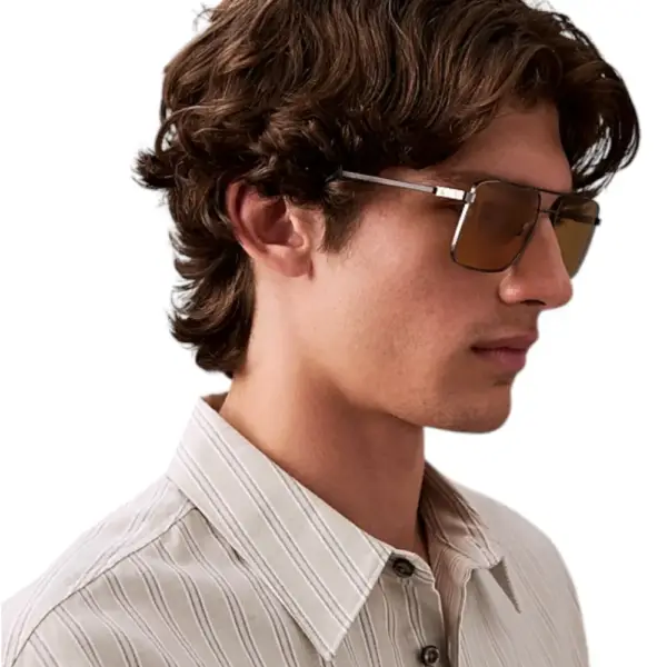 Calvin Klein - Ανδρικά Γυαλιά Ηλίου CKJ25201S-717 με Χρυσό Σκελετό και Χρυσό Καθρέφτη Φακό CKJ25201S-717