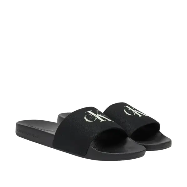 Calvin Klein - Ανδρικές Παντόφλες Slide Monologo Cv YM0YM01367-01M Μαύρο YM0YM01367-01M