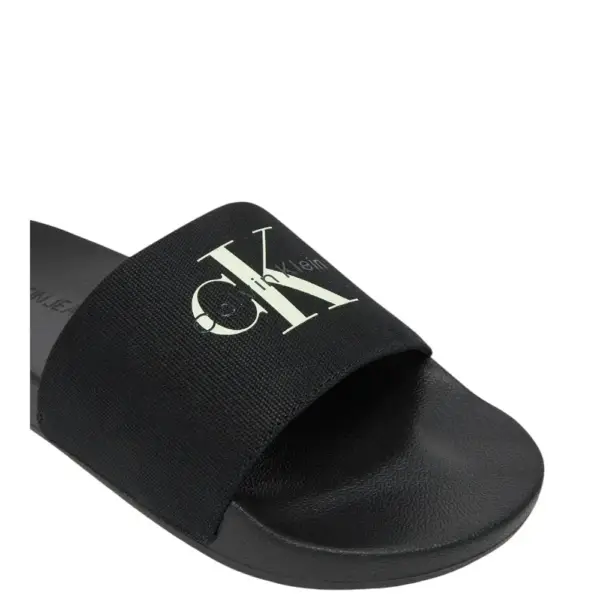 Calvin Klein - Ανδρικές Παντόφλες Slide Monologo Cv YM0YM01367-01M Μαύρο YM0YM01367-01M