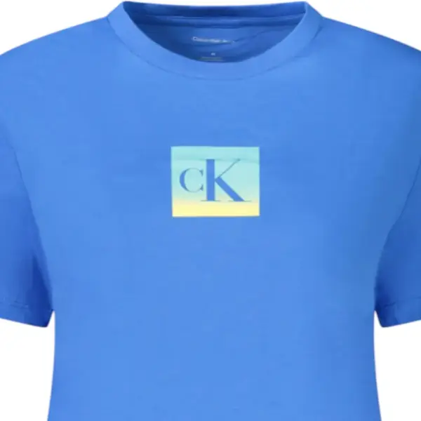 Calvin Klein - Γυναικείο T-Shirt Ck Maniche Corte Donna LV047C864G-C2W Μπλε LV047C864G-C2W