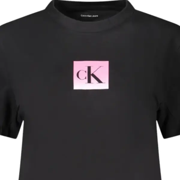 Calvin Klein - Γυναικείο T-Shirt Ck Maniche Corte Donna LV047C864G-UB1 Μαύρο LV047C864G-UB1