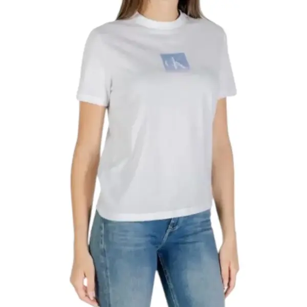 Calvin Klein - Γυναικείο T-Shirt Ck Maniche Corte Donna LV047C864G-YAA Λευκό