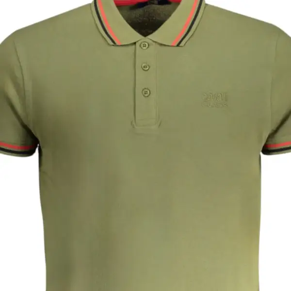 Cavalli Class - Ανδρική Μπλούζα Κοντομάνικη Polo Πικέ QXT64XKB002-04050 Πράσινο QXT64XKB002-04050