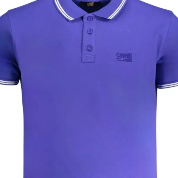 Cavalli Class - Ανδρική Μπλούζα Κοντομάνικη Polo Πικέ QXT64XKB002-04551 Μωβ QXT64XKB002-04551