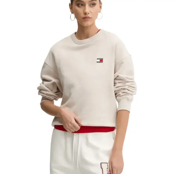 Tommy Hilfiger - Γυναικείο Φούτερ Regular Tjw Bxy Badge Crew DW0DW19408-AE3 Μπεζ