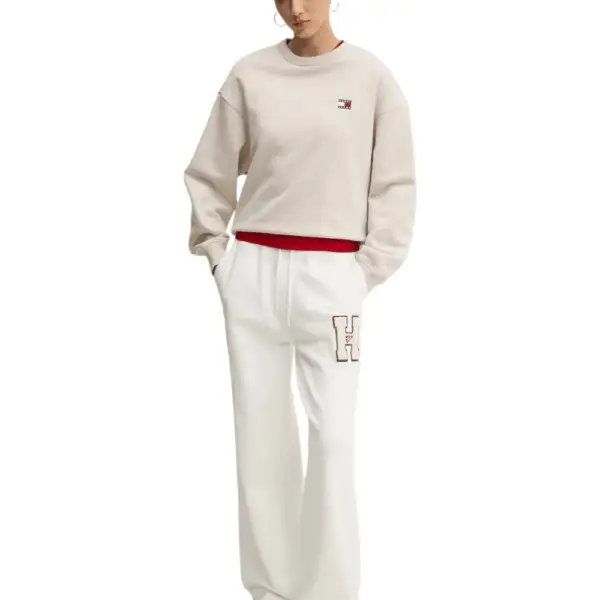 Tommy Hilfiger - Γυναικείο Φούτερ Regular Tjw Bxy Badge Crew DW0DW19408-AE3 Μπεζ DW0DW19408-AE3