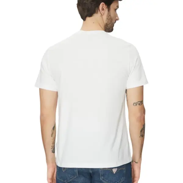 Guess - Ανδρικό T-shirt Regular Fit M5GI55K8FQ4-G011 Λευκό M5GI55K8FQ4-G011