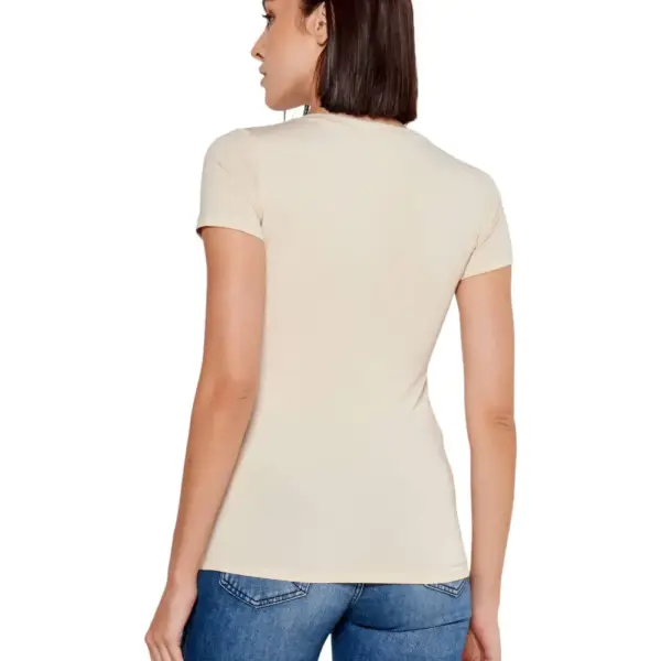 Guess - Γυναικείο T-Shirt V‑Neck W2YI45J1314-G8CJ Μπεζ W2YI45J1314-G8CJ