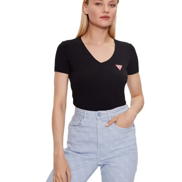 Guess - Γυναικείο T-Shirt V‑Neck W2YI45J1314-JBLK Μαύρο