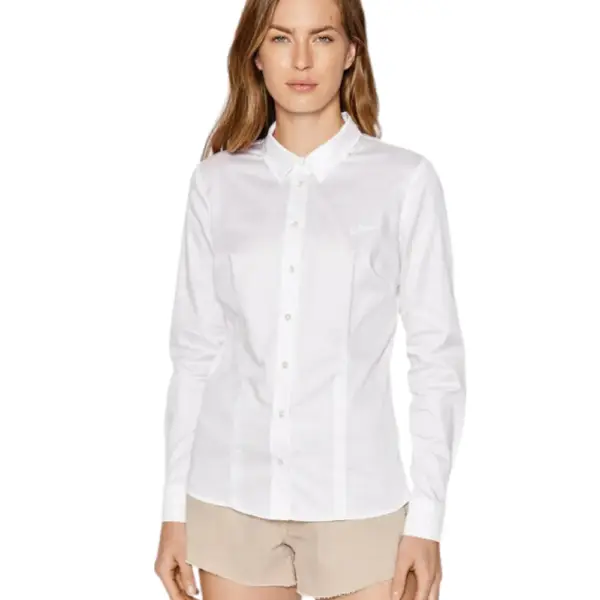 Guess - Γυναικείο Πουκάμισο Ls Cate Shirt W2YH41WAF10-G011 Λευκό