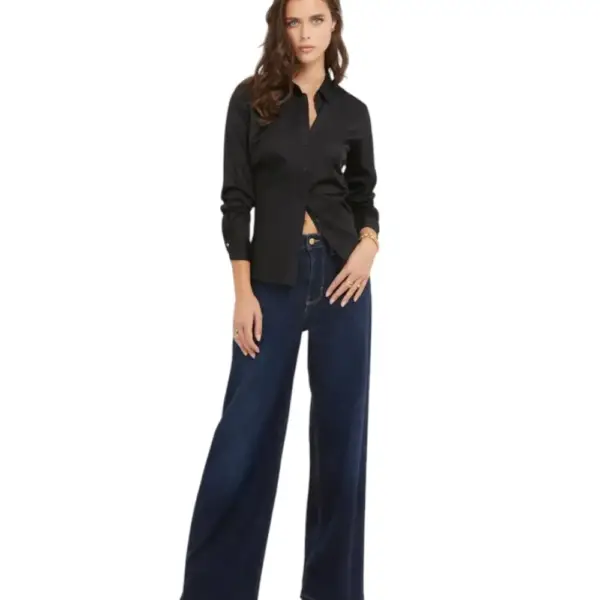 Guess - Γυναικείο Πουκάμισο Ls Cate Shirt W2YH41WAF10-JBLK Μαύρο W2YH41WAF10-JBLK
