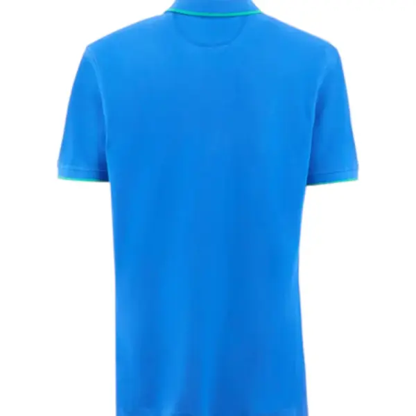La Martina - Ανδρικό T-Shirt Polo Anthony Regular Fit BPMP04-PK031-07205 Μπλε BPMP04-PK031-07205