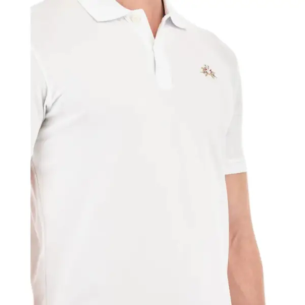 La Martina - Ανδρικό T-Shirt Polo CCMP02-PK001-00001 Λευκό