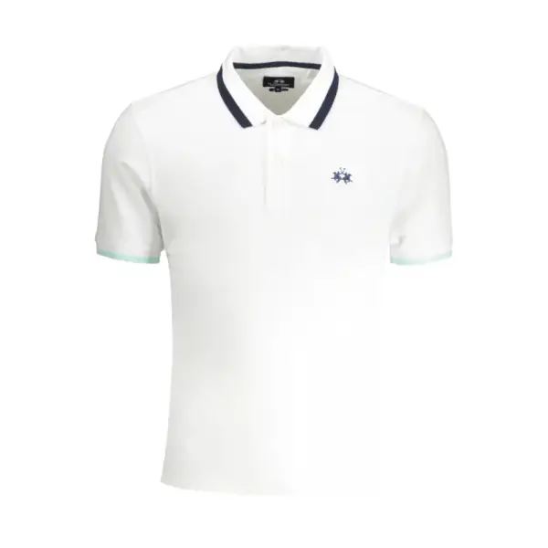 La Martina - Ανδρικό T-Shirt Polo YMP006-PK001-00001 Λευκό