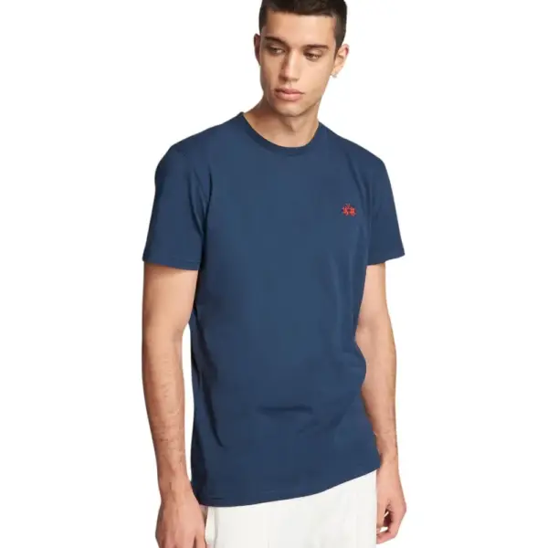 La Martina - Ανδρικό T-Shirt Regular Fit CCMR04-JS206-07017 Μπλε