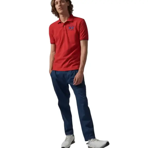 La Martina - Ανδρικό Κοντομάνικο Polo Regular Fit CCMP01 PK001-06008 Κόκκινο