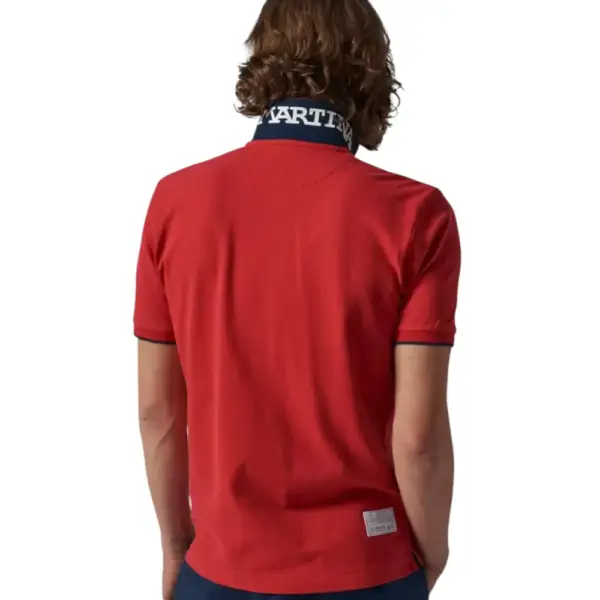 La Martina - Ανδρικό Κοντομάνικο Polo Regular Fit CCMP01 PK001-06008 Κόκκινο