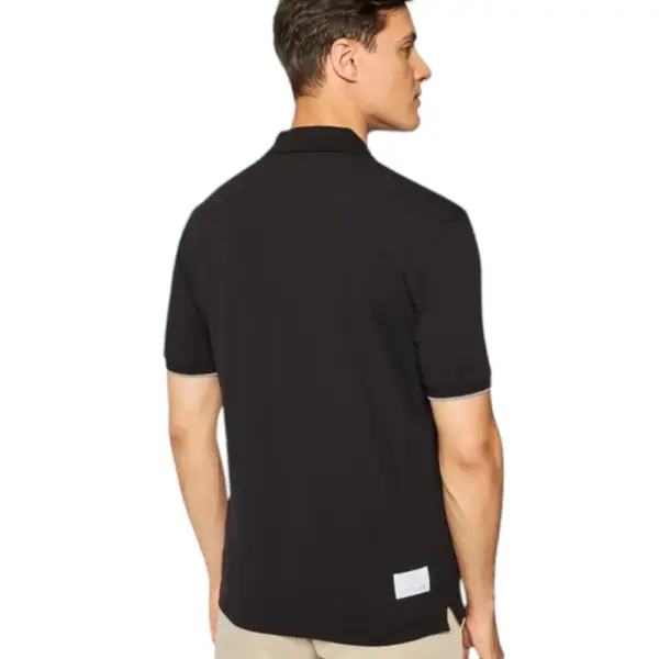 La Martina - Ανδρικό Κοντομάνικο Polo Regular Fit CCMP01 PK001-09999 Μαύρο