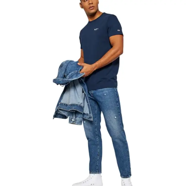 Pepe Jeans - Ανδρικό T-shirt Original Basic 3 N Slim Fit PM508212-595 Μπλε Ναυτικό PM508212-595