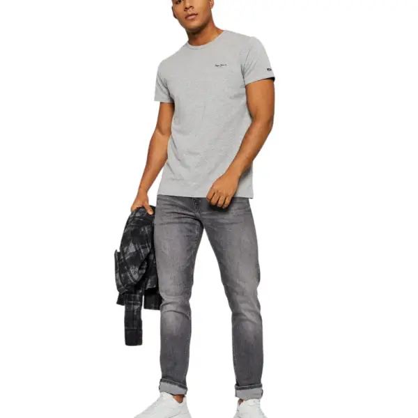 Pepe Jeans - Ανδρικό T-shirt Original Basic 3 N Slim Fit PM508212-993 Γκρι PM508212-993