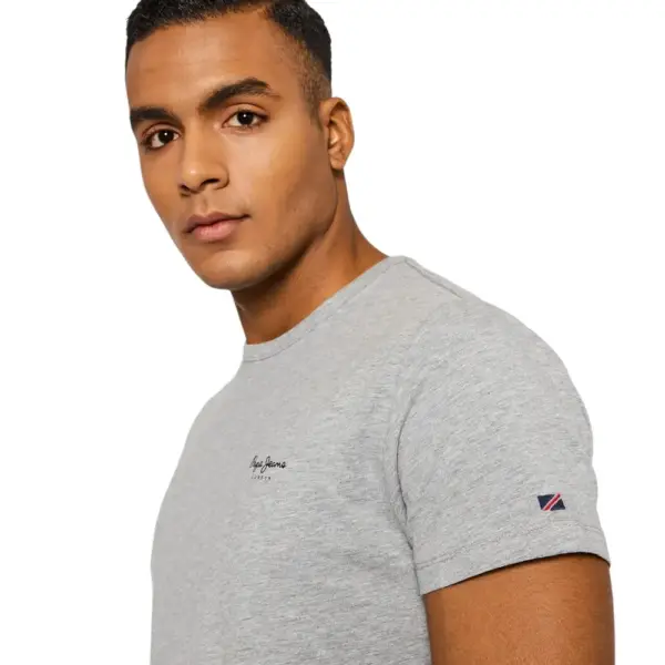 Pepe Jeans - Ανδρικό T-shirt Original Basic 3 N Slim Fit PM508212-993 Γκρι PM508212-993