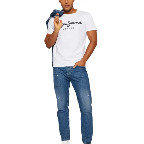 Pepe Jeans - Ανδρικό T-shirt Original Stretch PM508210-800 Λευκό PM508210-800