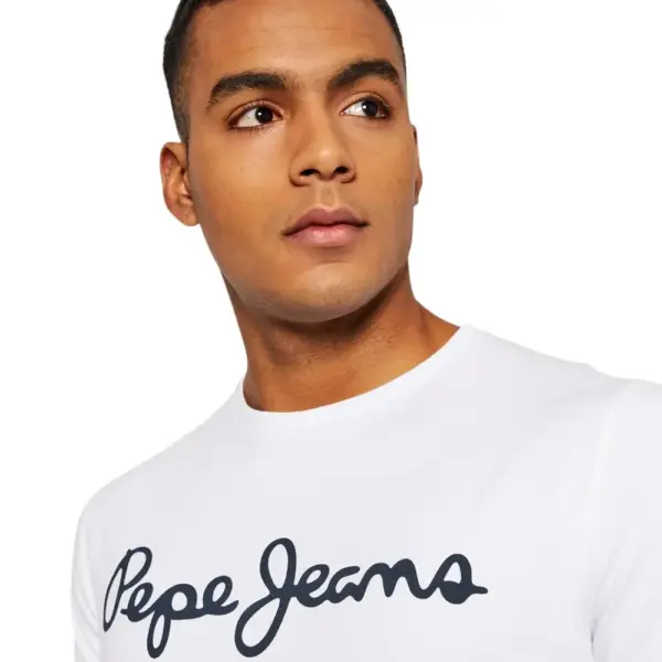 Pepe Jeans - Ανδρικό T-shirt Original Stretch PM508210-800 Λευκό PM508210-800