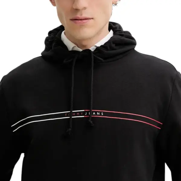 Tommy Hilfiger - Ανδρικό Φούτερ Regular Entry Graphic Hoodie DM0DM20847-BDS Μαύρο DM0DM20847-BDS